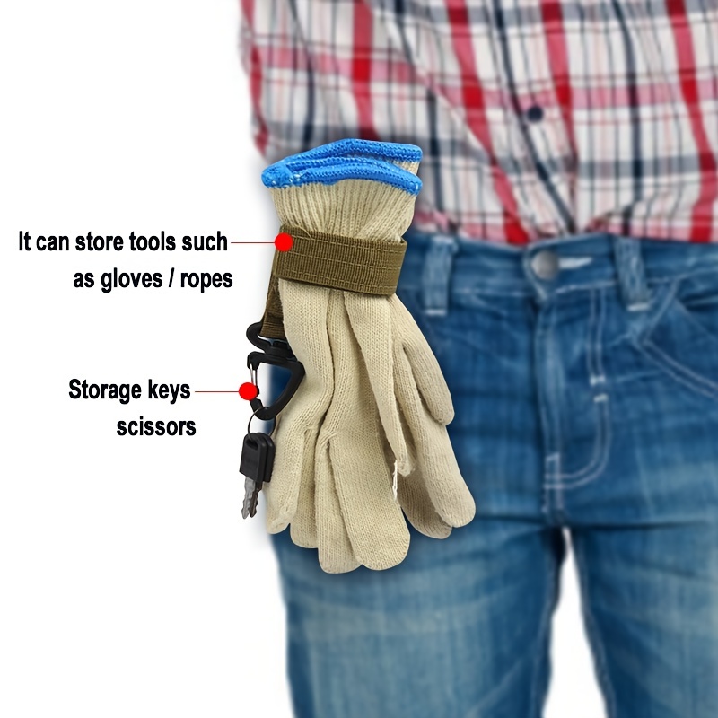 Multifunction Nylon Gloves Hook Safety Outdoor Tactical Climbing Camp Rope  Tools