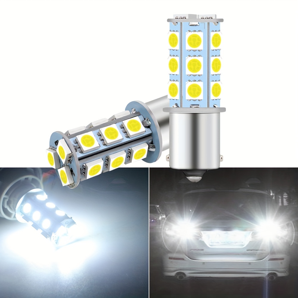 

2pcs Car Led Headlight Bulbs, Rv 1156 Ba15s 1142 18smd 5050 Led Interior Lamp Trailer Replacement For Marine Boat Lamp