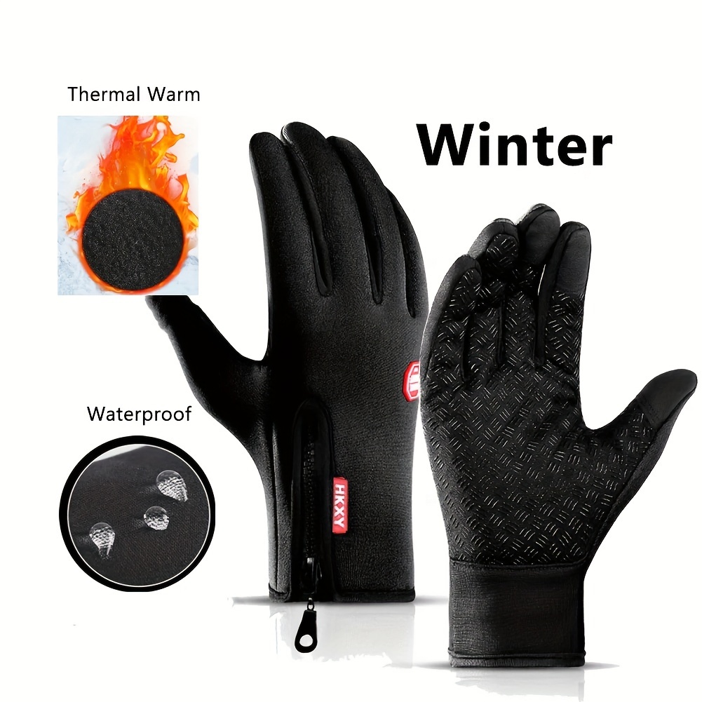 ONESING Guantes de esquí para hombre, guantes de snowboard impermeables  para pantalla táctil, guantes cálidos de invierno para hombres y mujeres  para