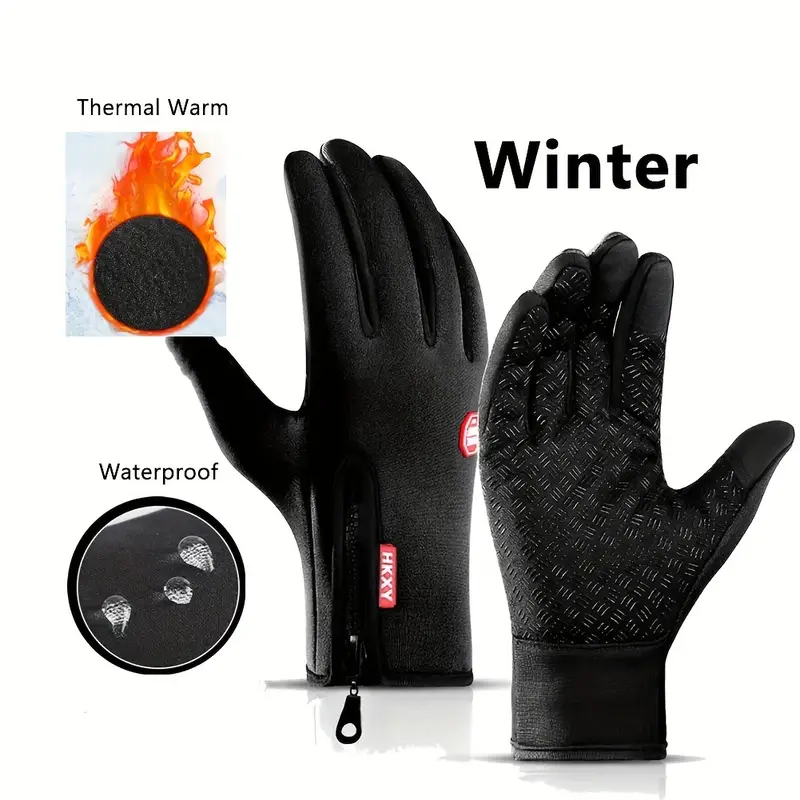 winter gloves for men women non slip warm gloves touchscreen waterproof gloves for hiking skiing fishing cycling snowboard details 6