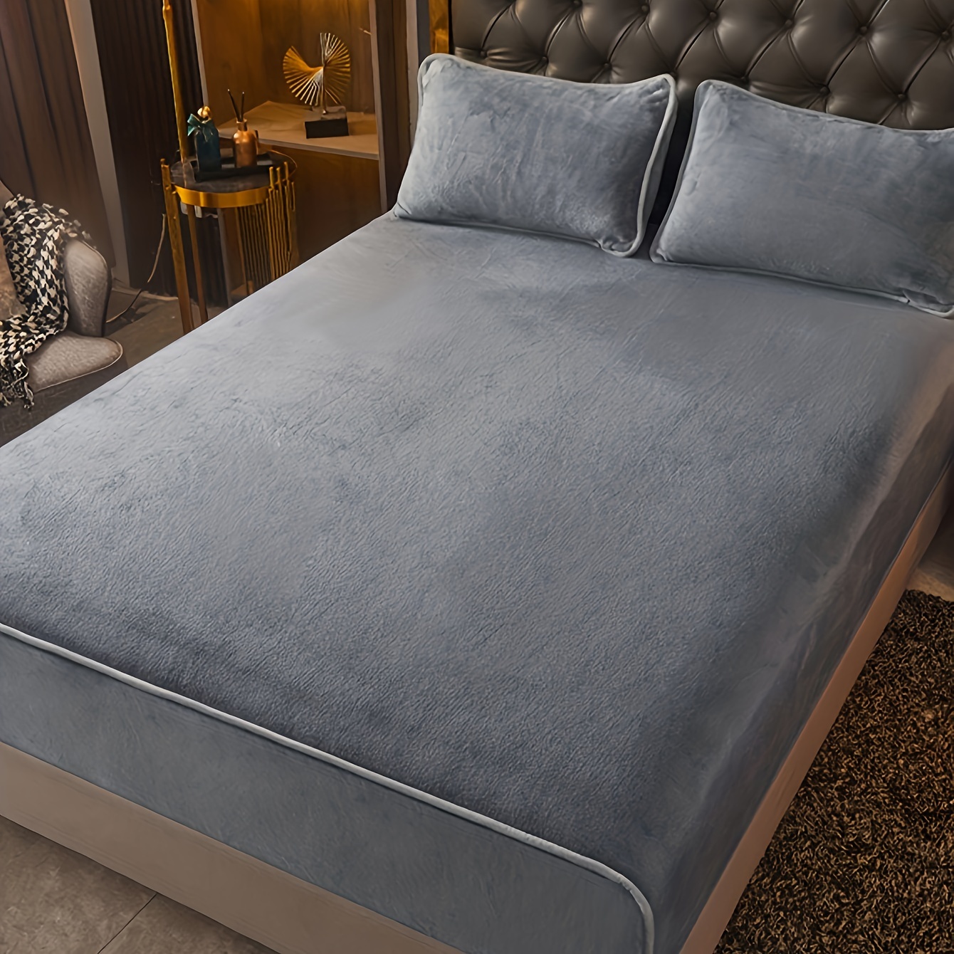  Sábana de cama de 150 x 200+9.8 in de profundidad, sábana  bajera ajustable de doble capa, suave y acogedora sábana de mezcla de  polialgodón (color : Jl-01, tamaño: 90x200+9.8 in) 