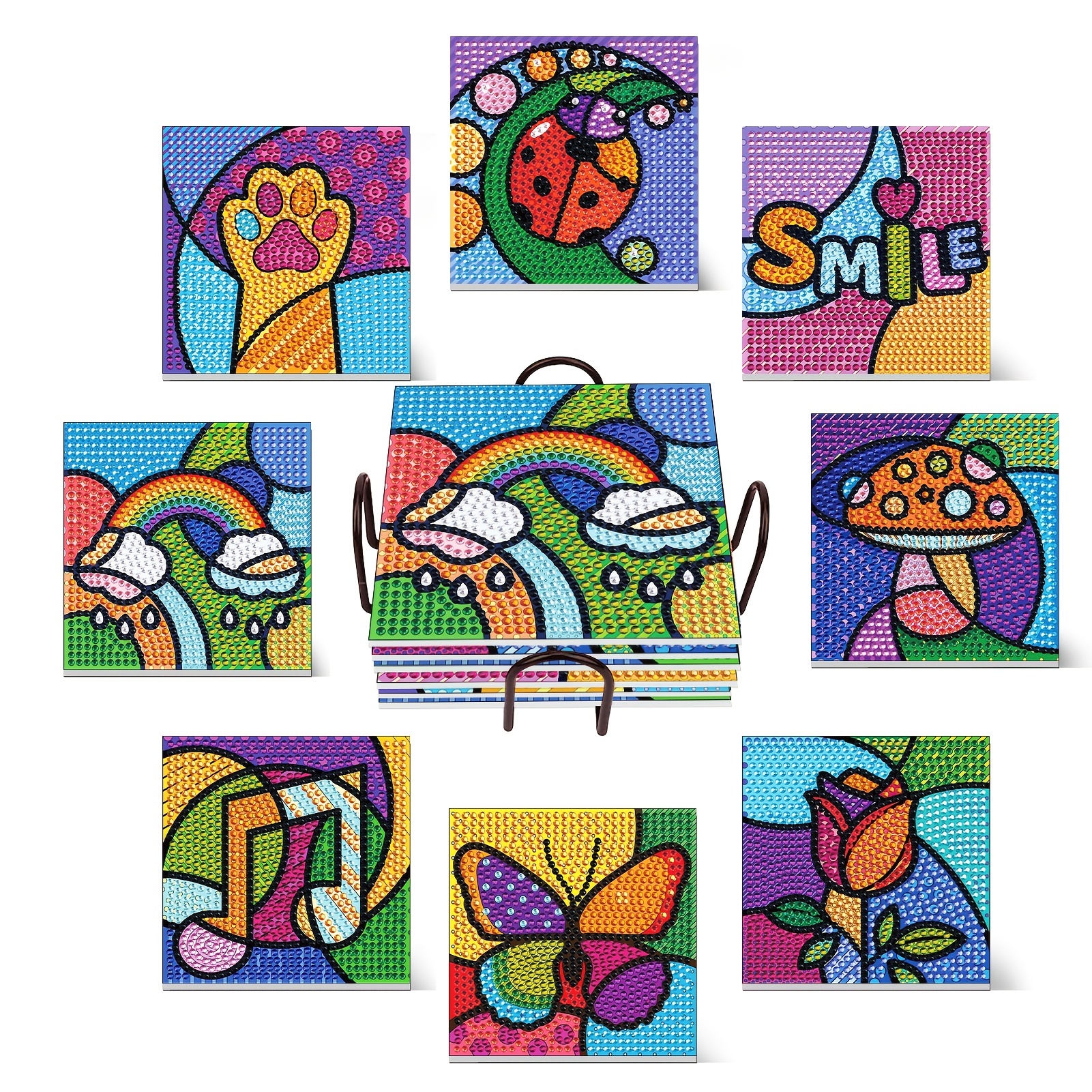 Rainbow Smile Beginner Diamond Dotz Painting Art Kit for Kids – This and  That Craft Shop