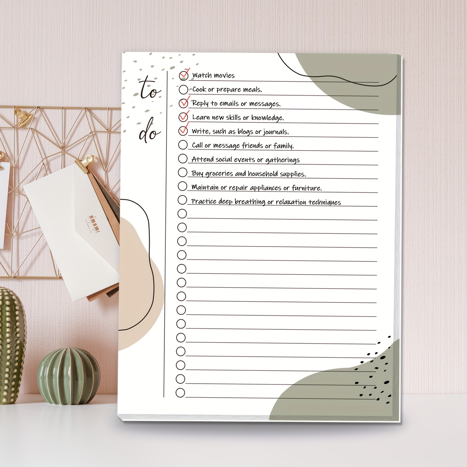 Agenda journalier – Calendrier, planificateur, organiseur avec gratitude,  priorité, tâches, rendez-vous, notes, 50 feuilles non datées à détacher