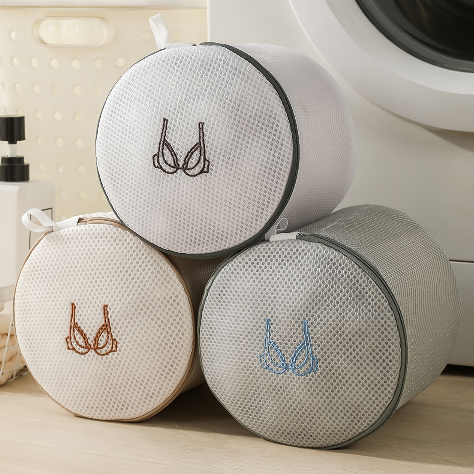 1pc Bra Laundry Bag Washing Machine Specialized Mesh Wash Bags, Thickened  Type, Cord Locked, Bra Washer Protector