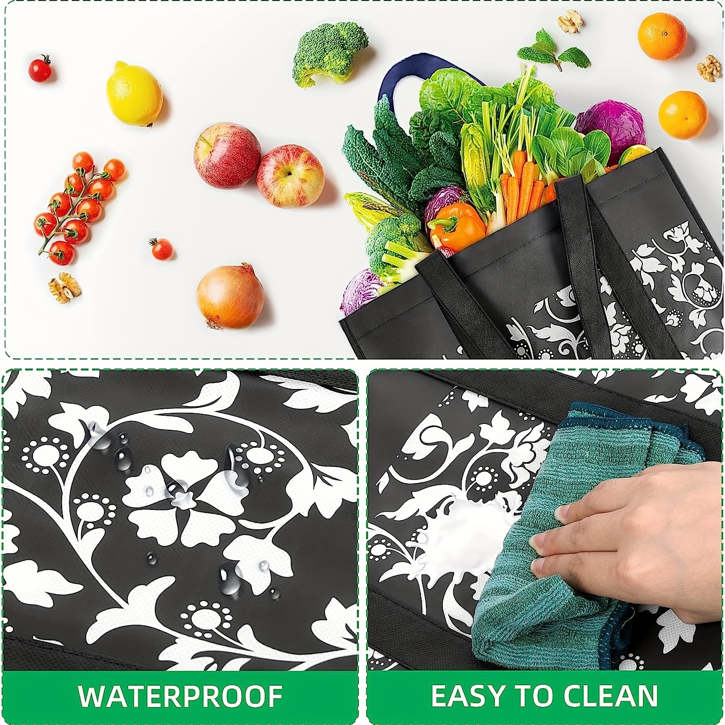 Waterproof Fruit Leaf Pattern Gift Bag Non woven Fabric Tote - Temu