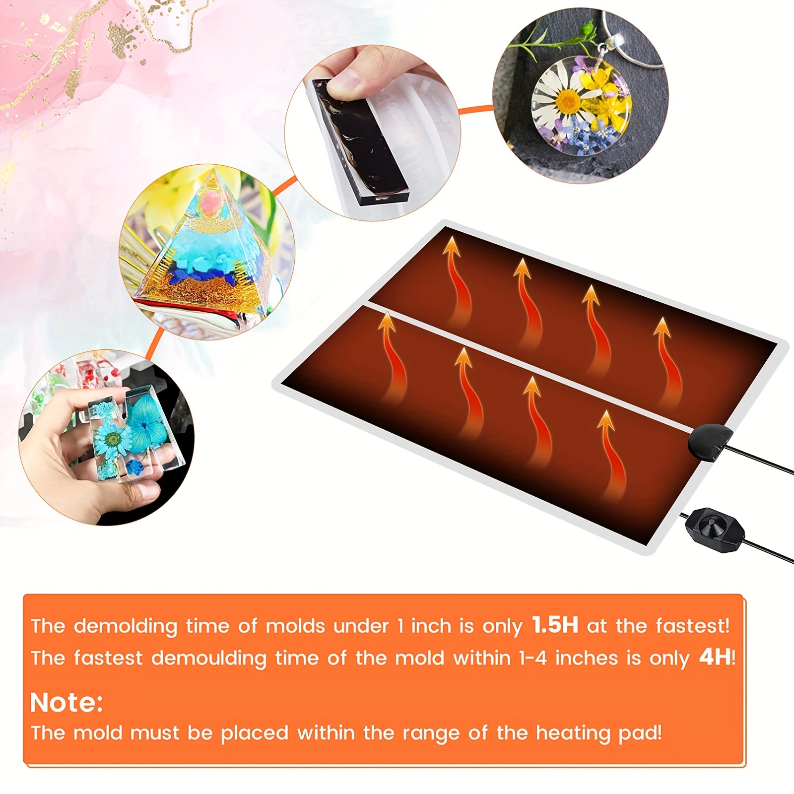  Upgraded Resin Heating Mat, Resin Curing Machine, Glass Warmer  Plate for Resin Molds Casting, Quick Curing Resin Supplies Tools Kits, Resin  Dryer Machine with Timer : Industrial & Scientific