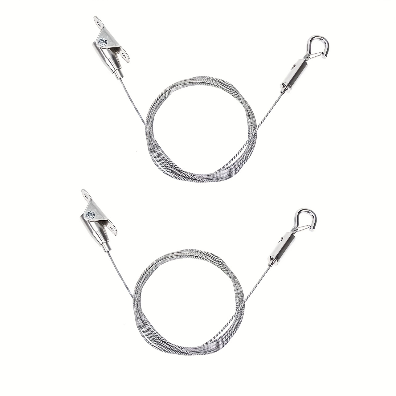 2PCS Adjustable Picture Hanging Wire Kit - Heavy Duty Hardware , 1M X1.5Mm  Stainless Steel Cables Hanging Rope