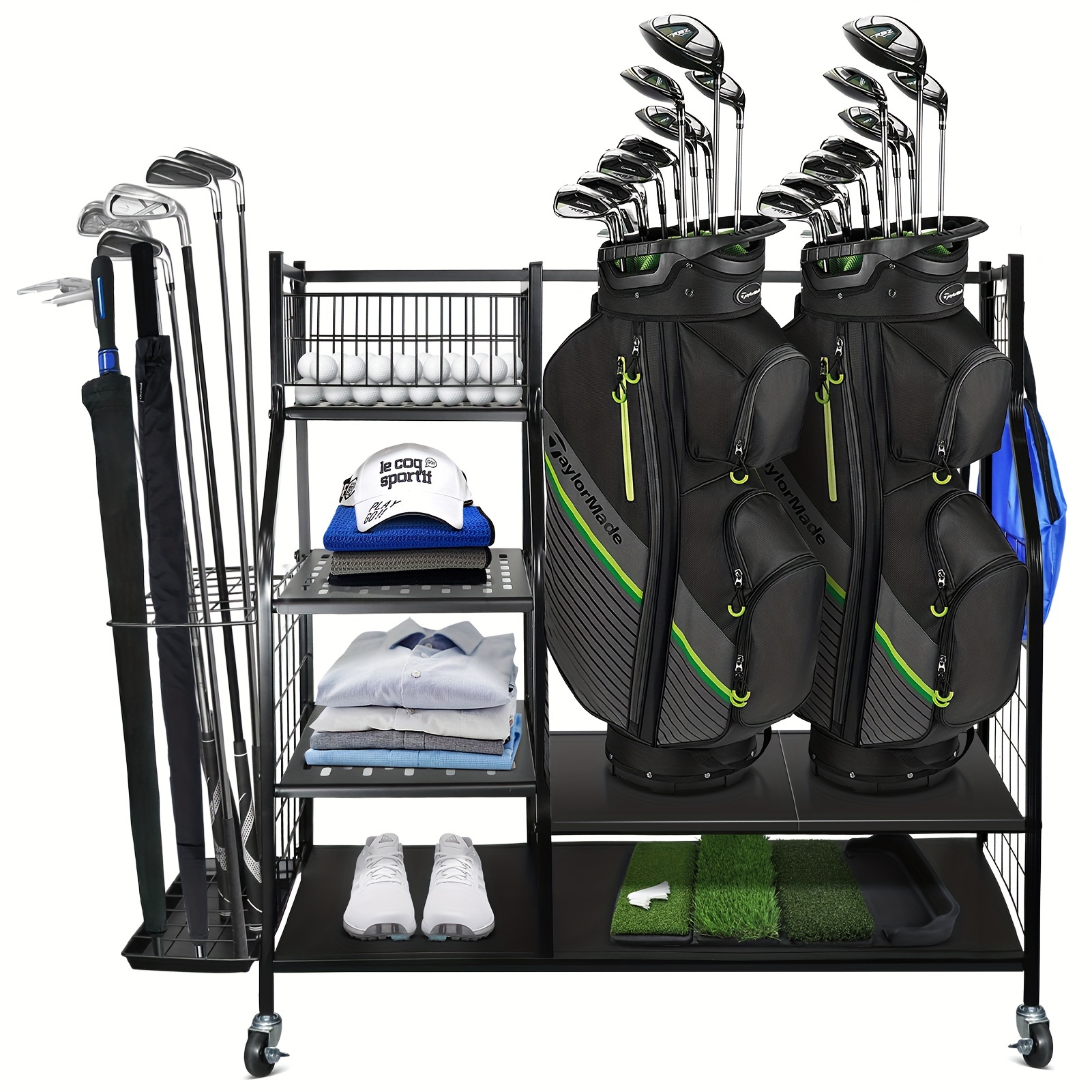Golf Storage Garage Organizer Golf Bag Storage Stand Golfe - Temu