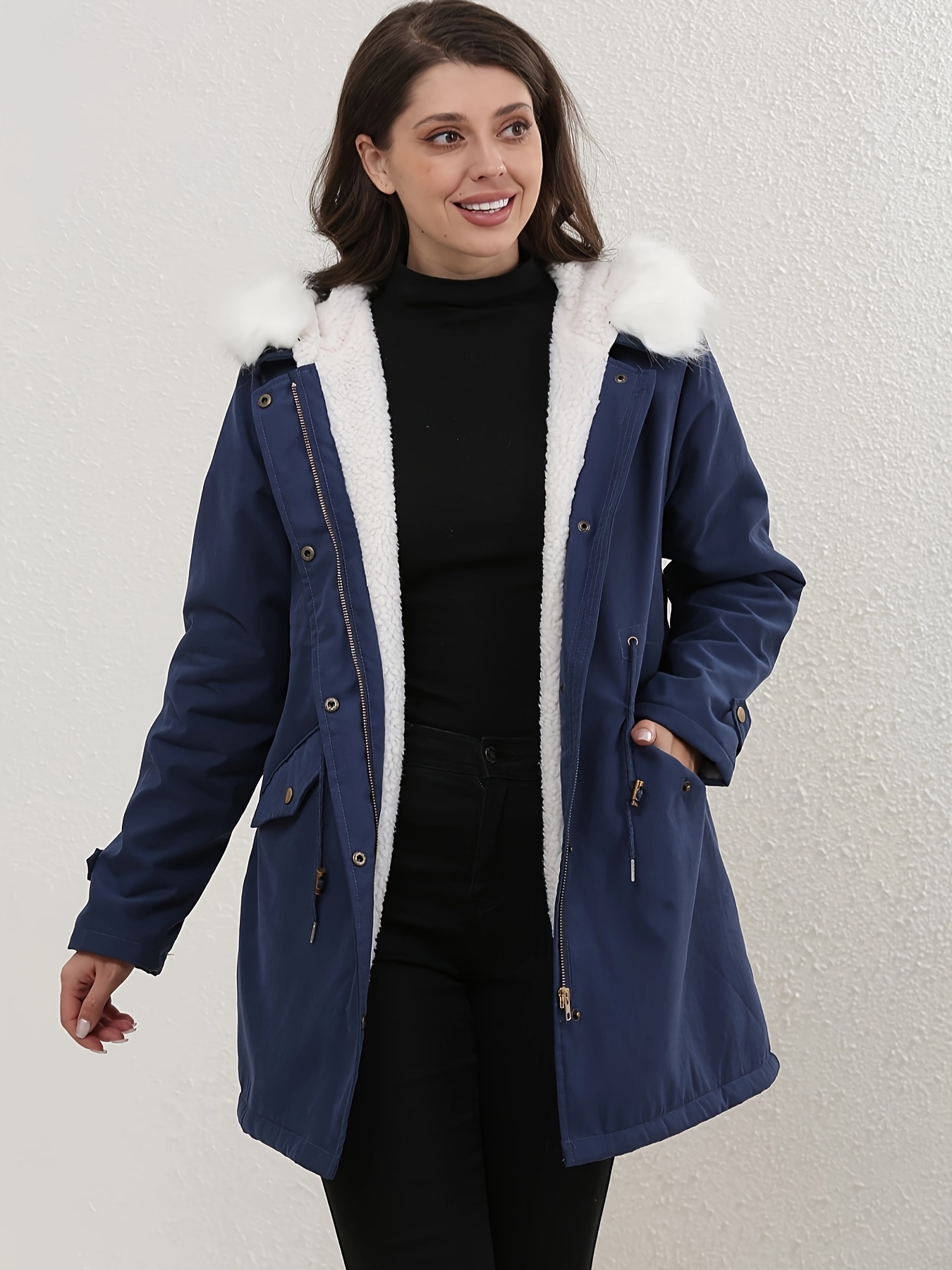 Navy casual best sale jacket womens