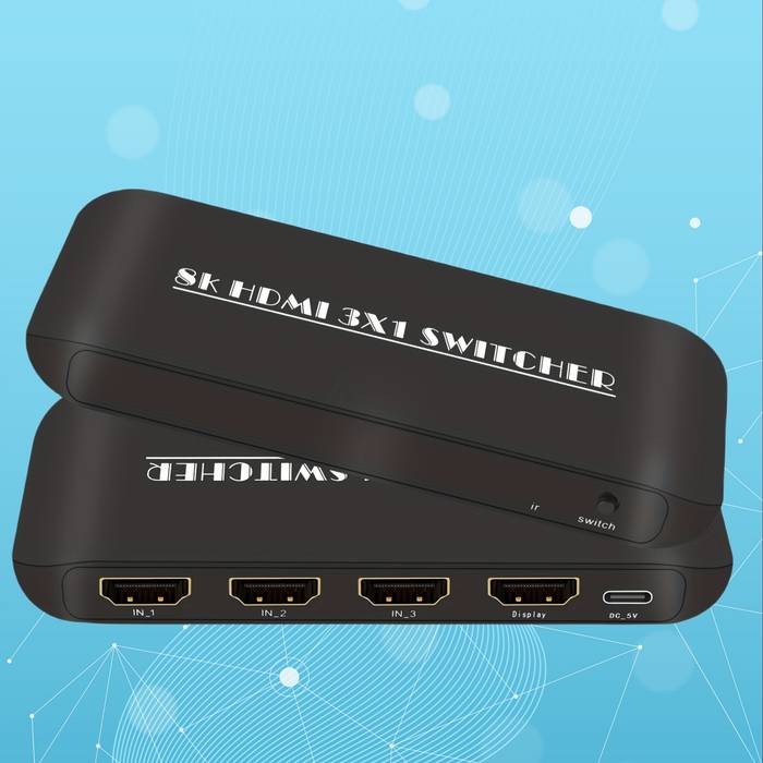 2.1 Switch 8k@60hz, 4k@120hz 3-in-1 Output Switch, 3-port Selector Switch  With Infrared Remote Controller, Compatible With Oled Tv/ps5/xbox Series  X/fire Stick/ /blu-ray/projector, Etc. - Temu