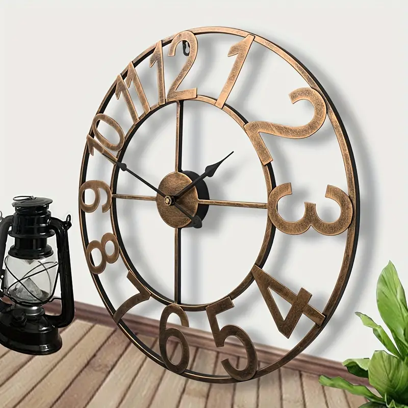 Orologi da parete Meccanismo di orologio creativo cinese Metallo digitale  Grande soggiorno silenzioso Reloj De Pared Decorazione della casa DF50