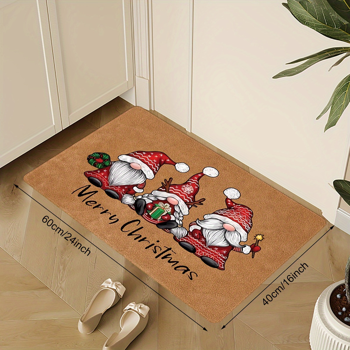 1pc Christmas Themed Door Mat, Non-slip, Washable, Winter Doormat For  Indoor And Outdoor Entrance Decoration