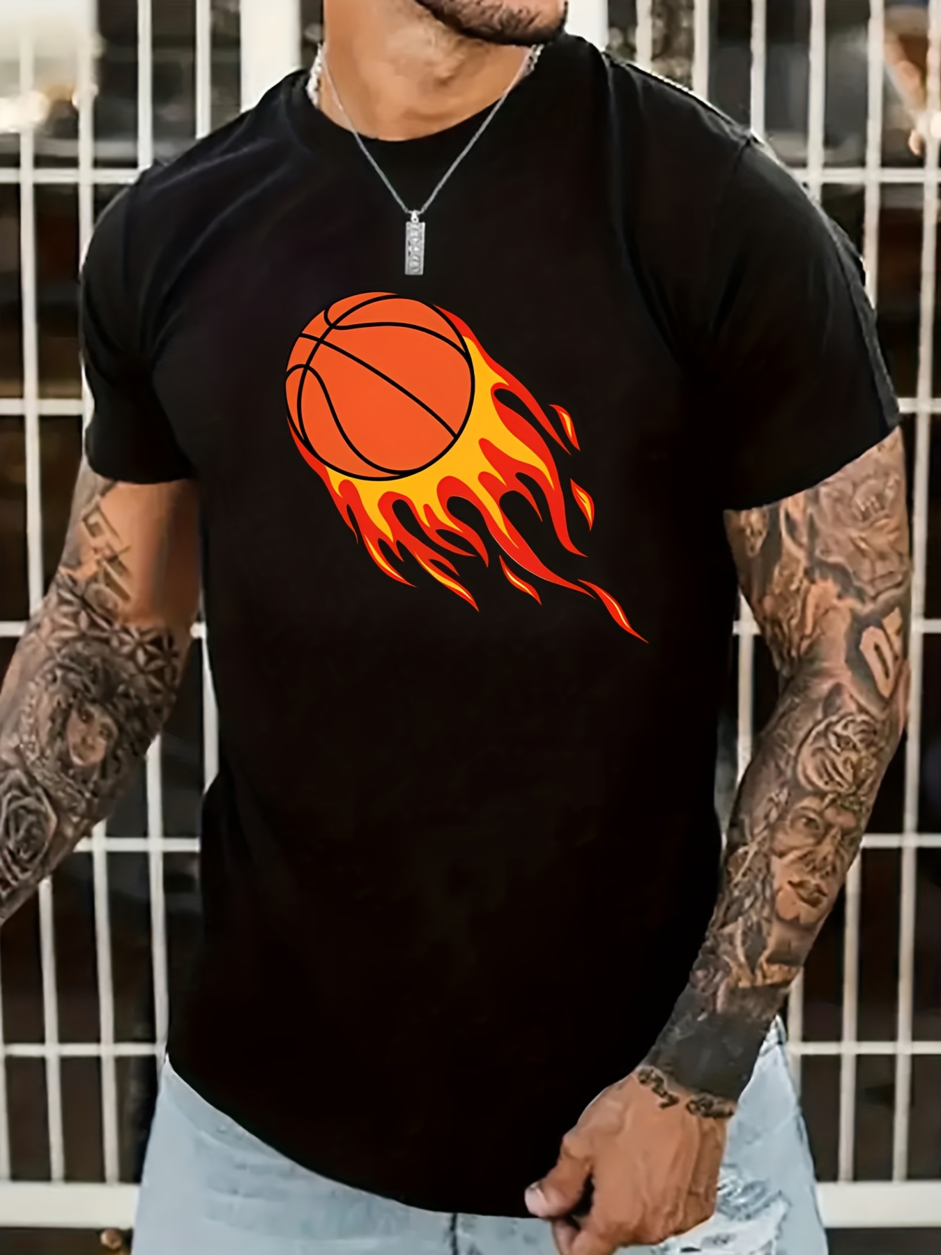 Basketball Men's Outfits Short Sleeve T shirt Drawstring - Temu