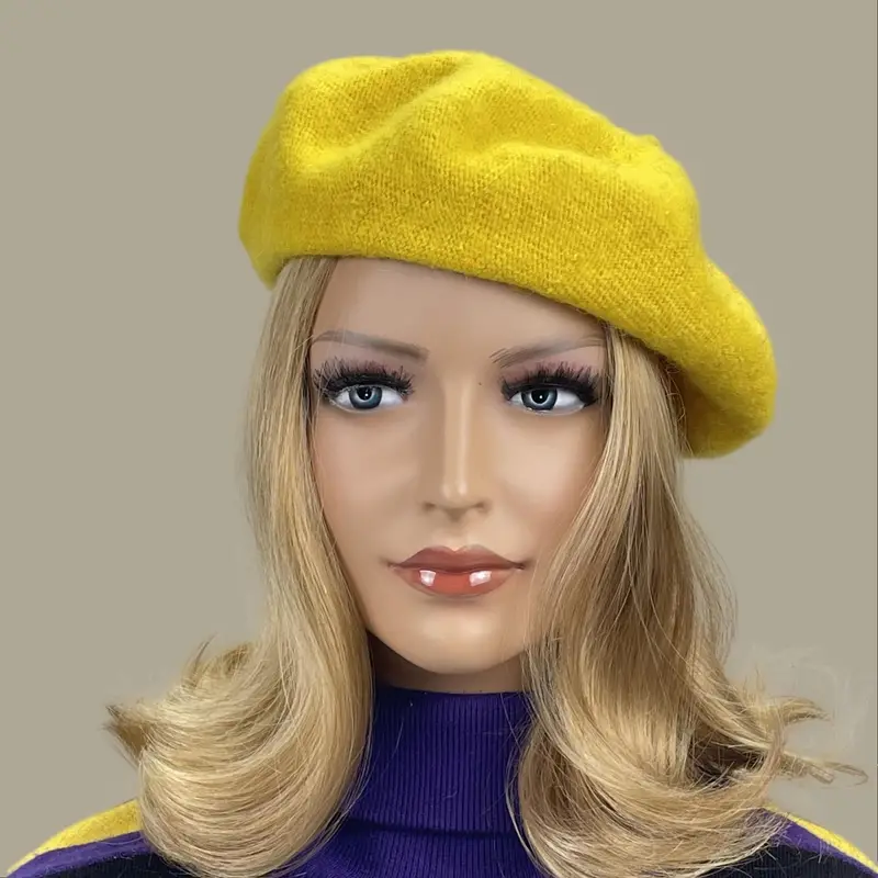 Women's Simple Versatile Solid Color Beret Hat Breathable - Temu