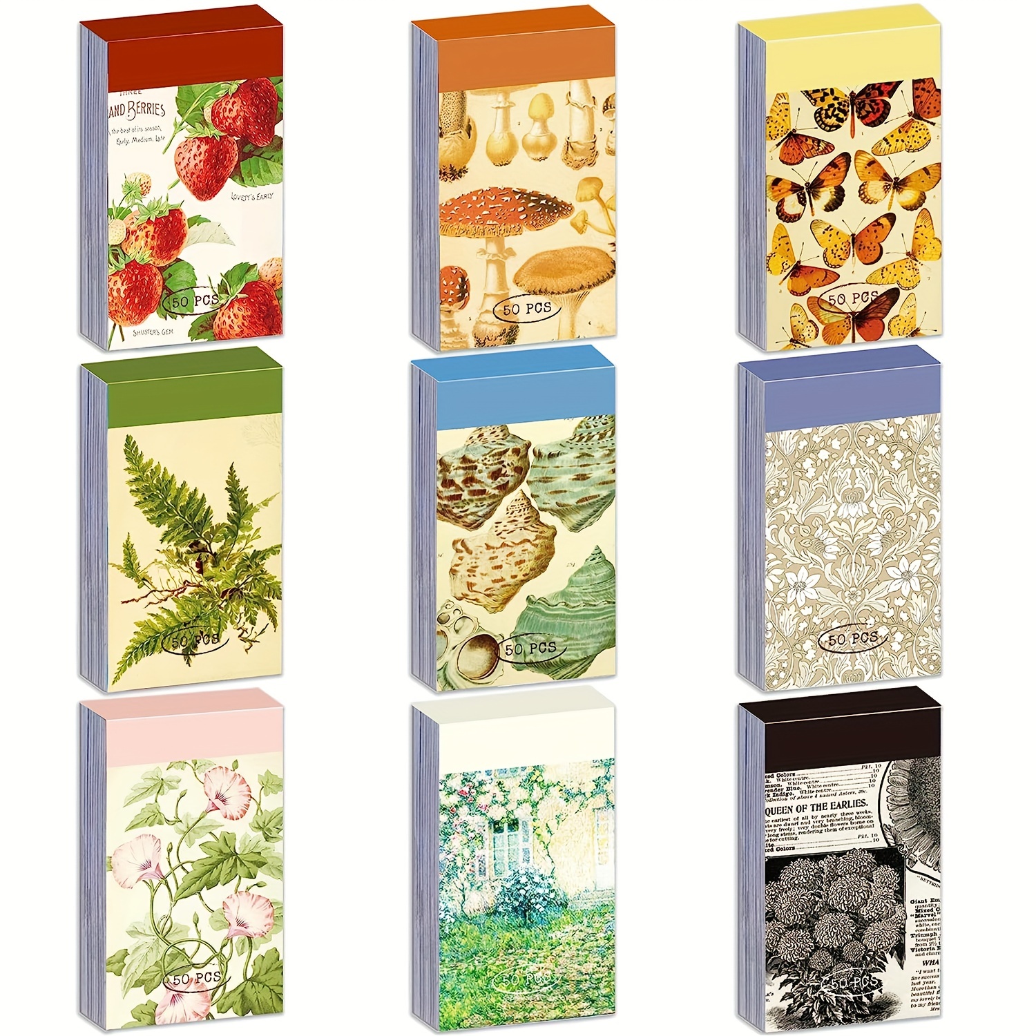 Sticker Scrapbooking Stickers Vintage Journal Materials 10+ Type A6 Flower  Mushroom Journaling Supplies Washi Sheets