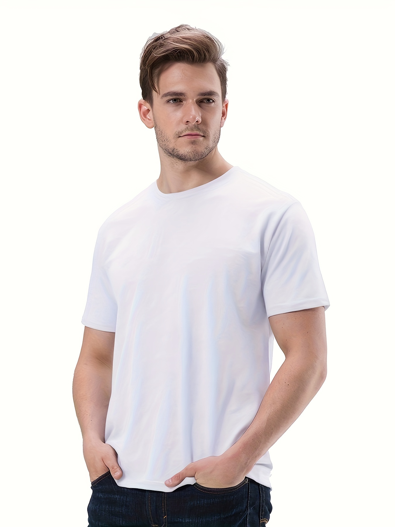 Men White Undershirt - Temu