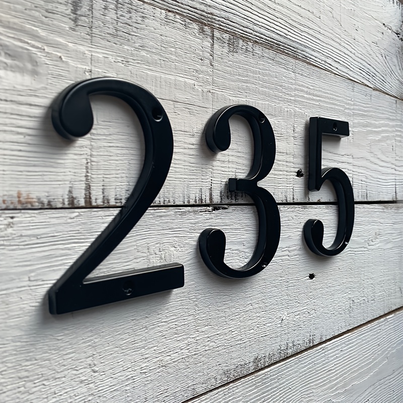 Números de casa para exteriores modernos de 7 pulgadas, números de  dirección para casas, números para dirección en casa, metal, negro, grande