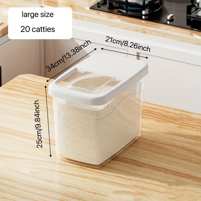 Rice Container, Multifunctional Grain Storage Box, Space Saving Storage  Containers For Rice, Cereals, Grains, Flours, Pet Food, Household Rice  Dispenser, Food Storage Jar, Home Kitchen Supplies - Temu