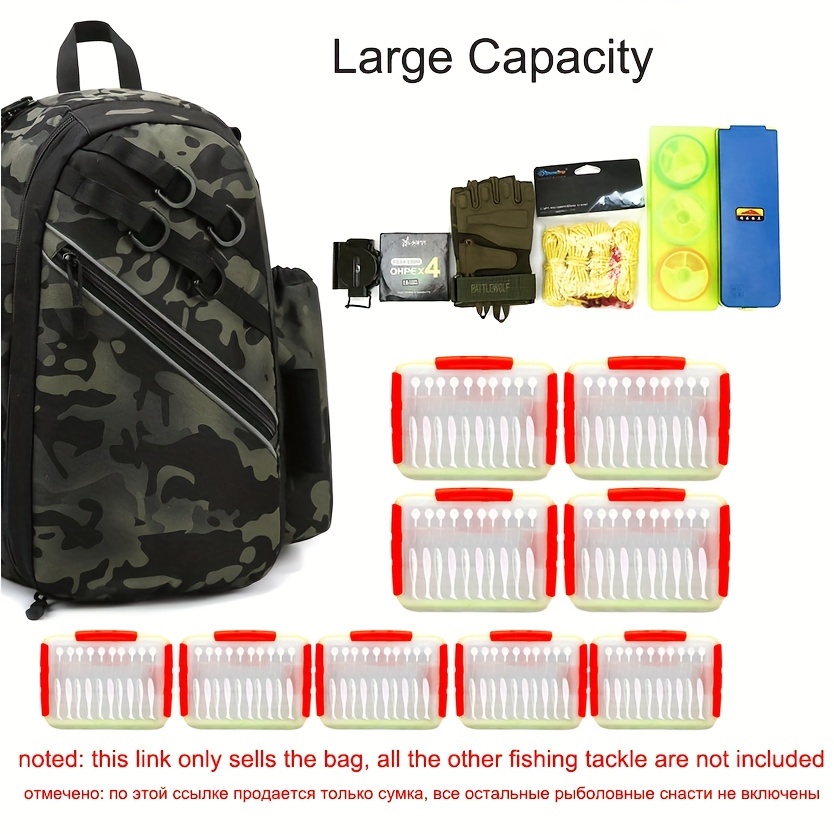 Waterproof Fishing Tackle Bag 2-Layer Fishing Lure Reel Storage