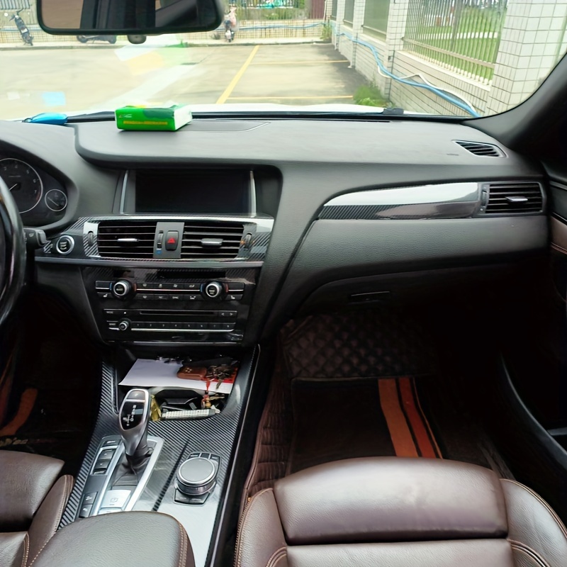 Accessoires intérieurs Voiture Fibre Carbone Volant Changement Vitesse  Décor Couverture Garniture Autocollant Intérieur pour BMW pour X3 pour F25  X4 F26 11-17 Accessoires Voitures (Taille : 19) : : Auto et Moto