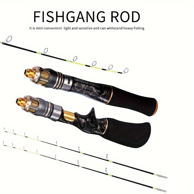 1pc 26.77inch Ice Fishing Rod, Spinning/Casting Rod, Short Portable Plug-in  Fishing Rod