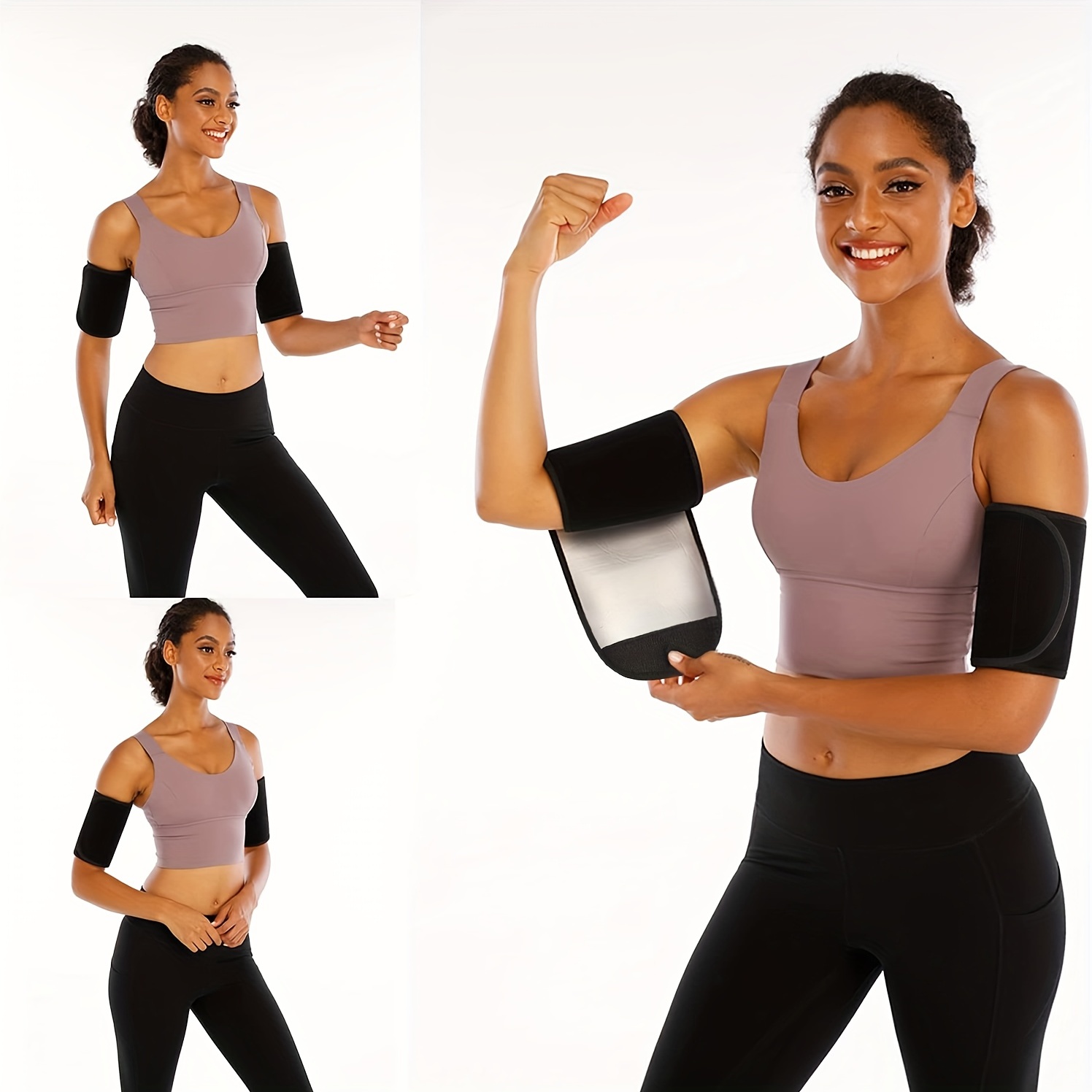 Womens Sweat Shaper Arm Trimmers Cellulite Slimming Wrap Belt With