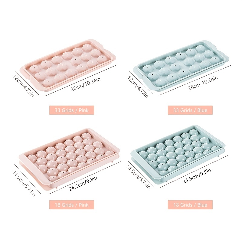 1pc Small Bouncing Ball Ice Cube Mold With 33 Grids For Homemade Round Ice  Balls, Popular Press Style Ice Ball Mold Box For Home Use