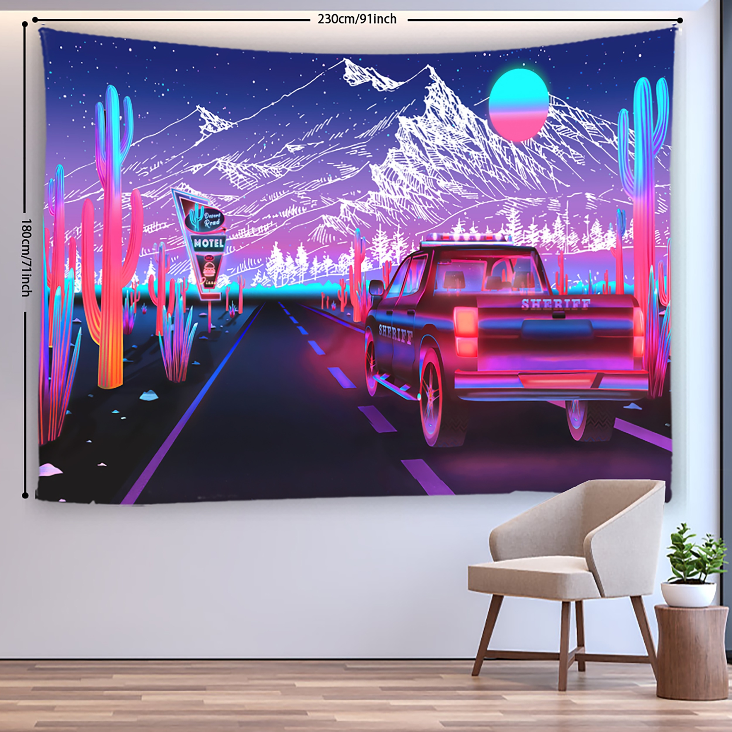 Tapestry Street Car Happy Journey Decorative Tapestry Wall Temu