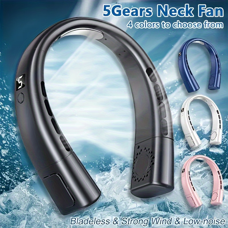 Ventilateur de cou portable, ventilateur de cou léger ultra-silencieux,  ventilateur de cou sans feuille USB
