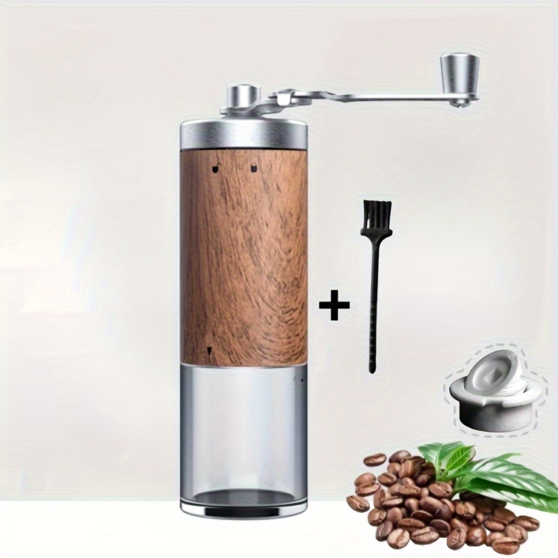Manual Coffee Grinder Hand Grain, Portable Mini Stainless Steel Coffee Bean  Grinder with Adjustable Conical Ceramic Core, for Home Office Drip Coffee,  Espresso, French Press, Turkish Brew (Sliver) 