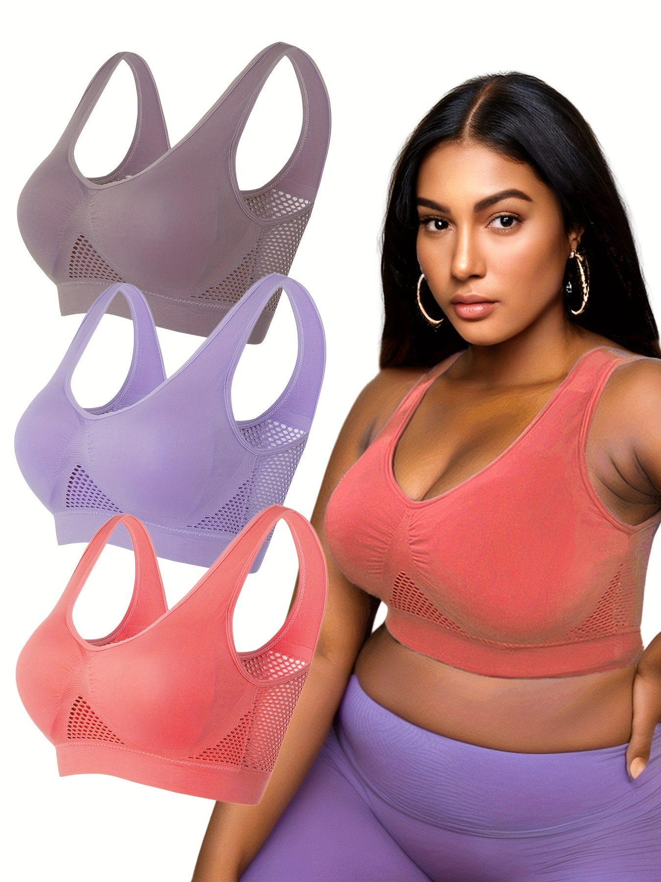 Comfortable Wirefree Shaper Bra For Women,push Up Seamless Sports Bras Plus  Size [free Shipping]