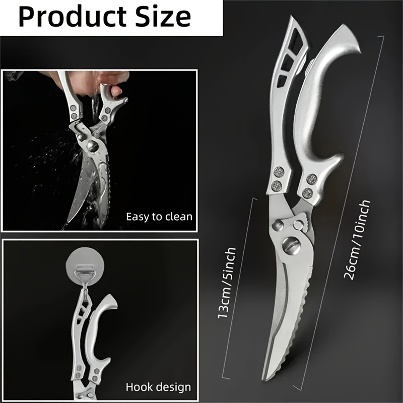 Heavy Duty Stainless Steel Food Scissors Multifunctional - Temu