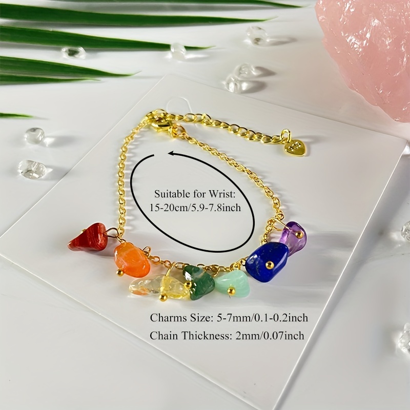Natural Crystal Seven Chakra Bracelets, Healing Accessories