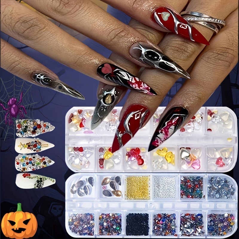 Rhinestone Nail Art Decoration Nail Art Rhinestones Kit - Temu