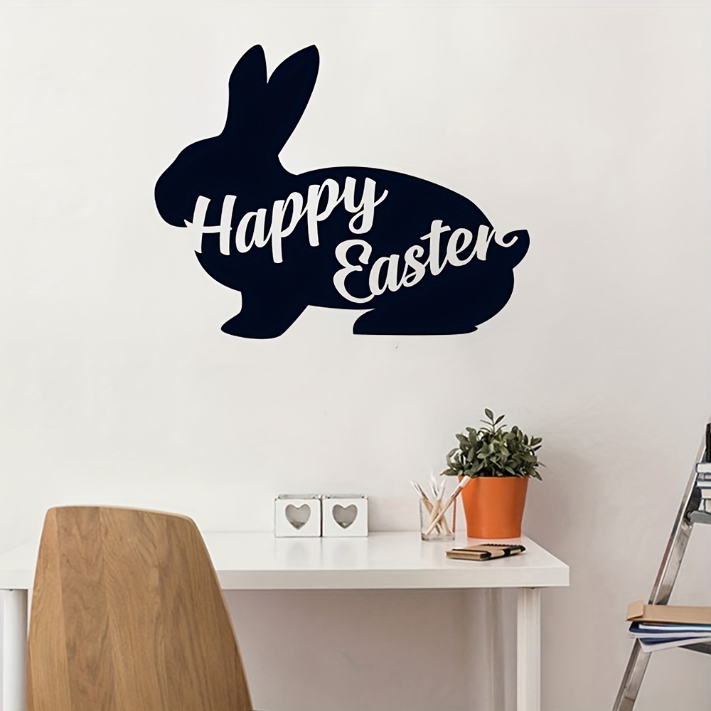 Happy Easter Bunny Wall Door Sticker Sleep Rabbit Wall Decal - Temu