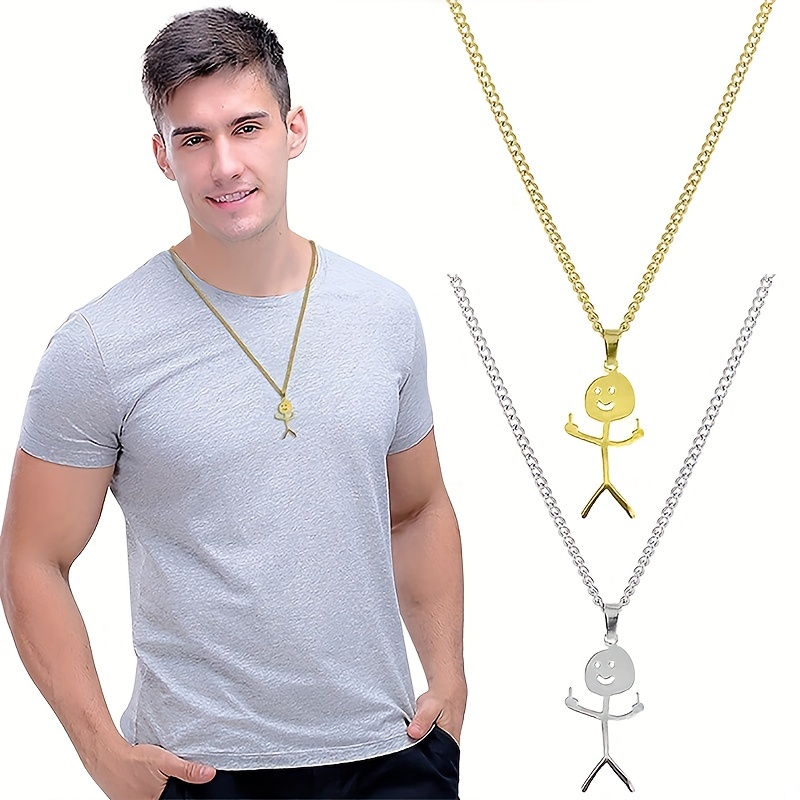 Necklace+bracelet]rushing To The Sky Couple Bracelet Concentric Lock Love  Lock Titanium Steel Bracelet Stainless Steel Necklace Set For Men - Temu