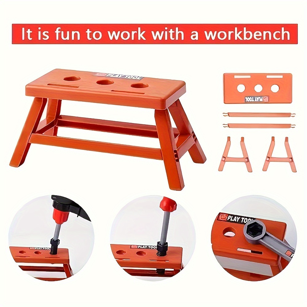 38 PCS Kids Tool Set with Hammer & Screwdriver Pretend Play Construction Toy