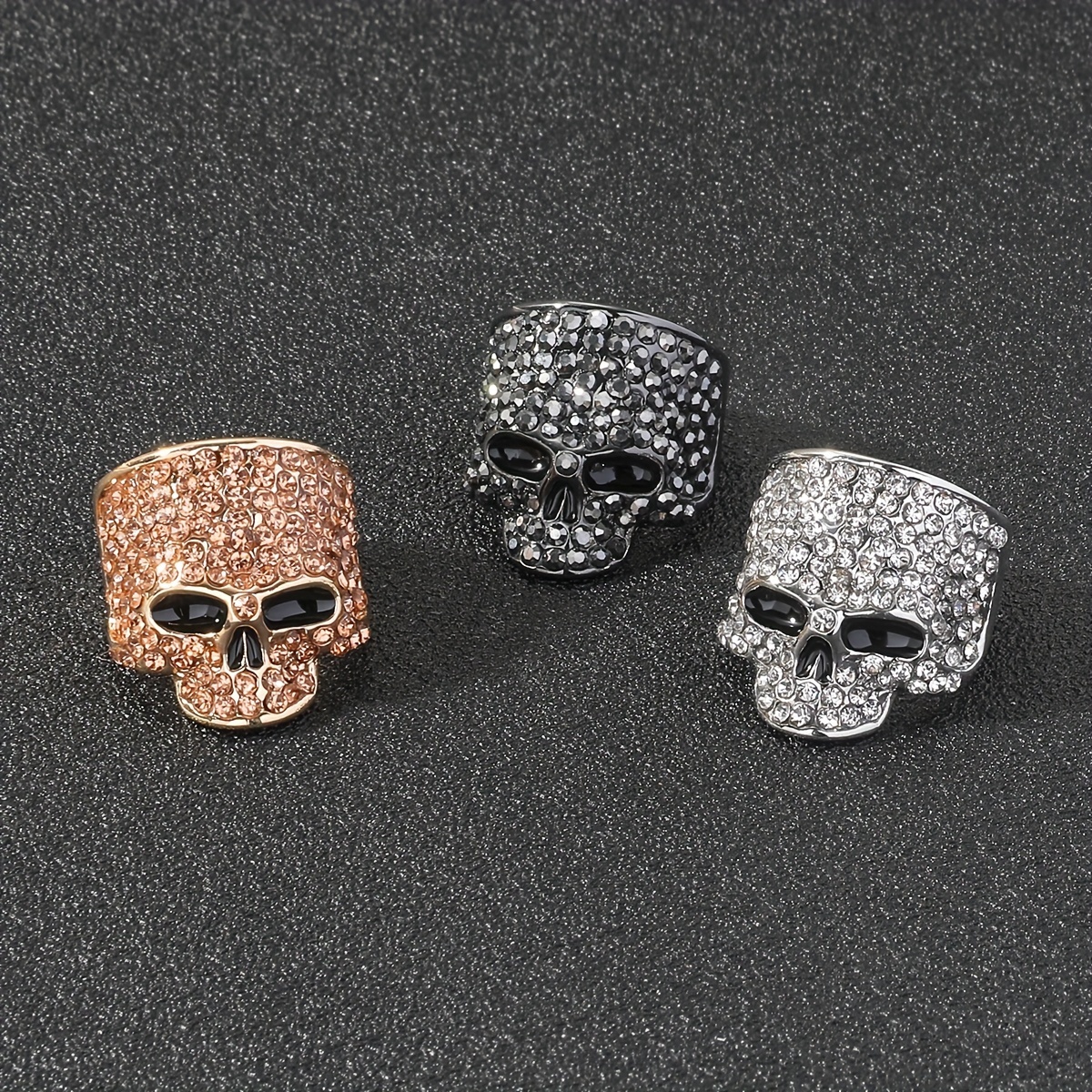 anillo calavera punk hombres jewelry Temu Ecuador