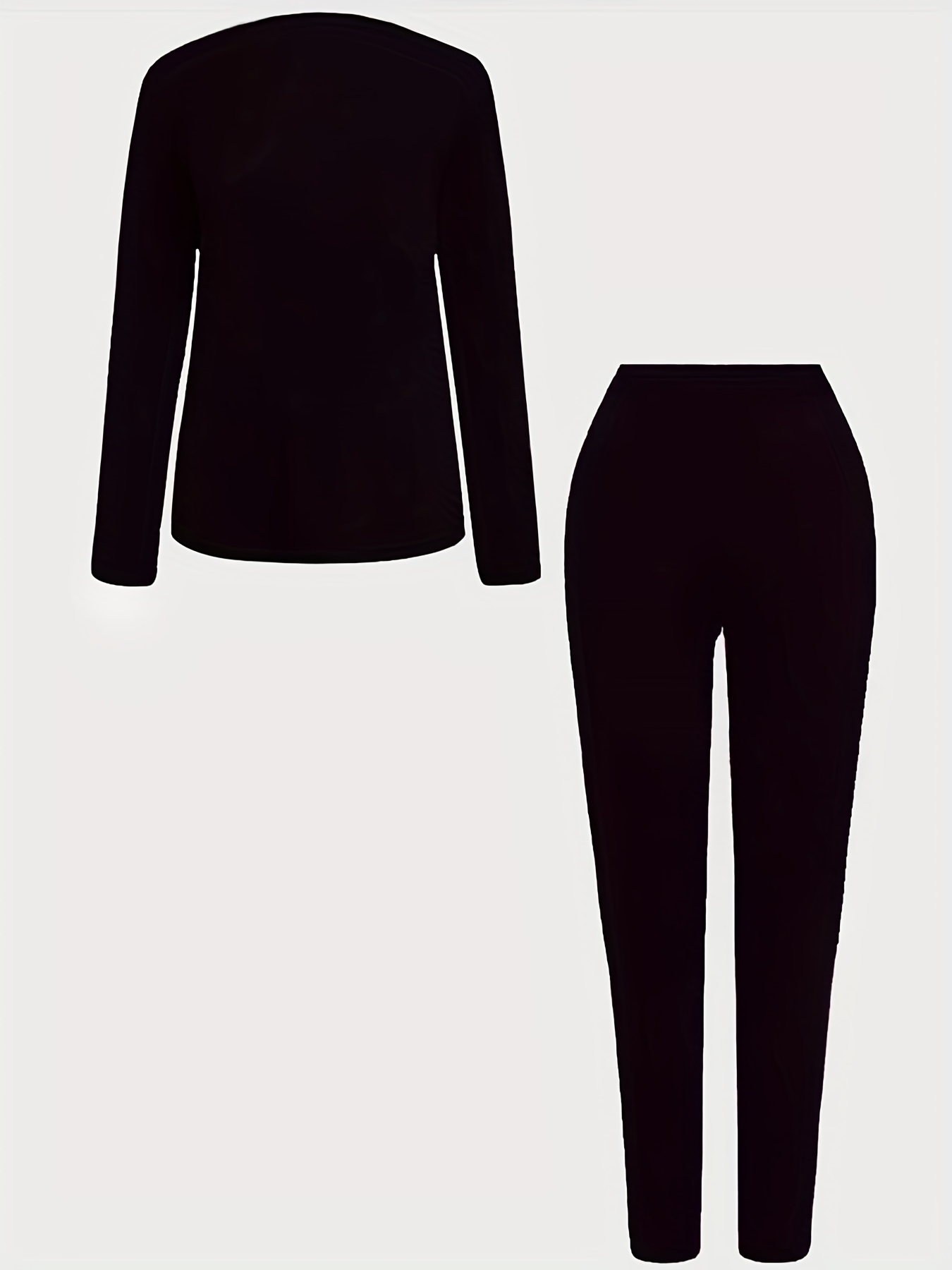 Bear Print Matching Set Long Sleeve T-shirt & Leggings