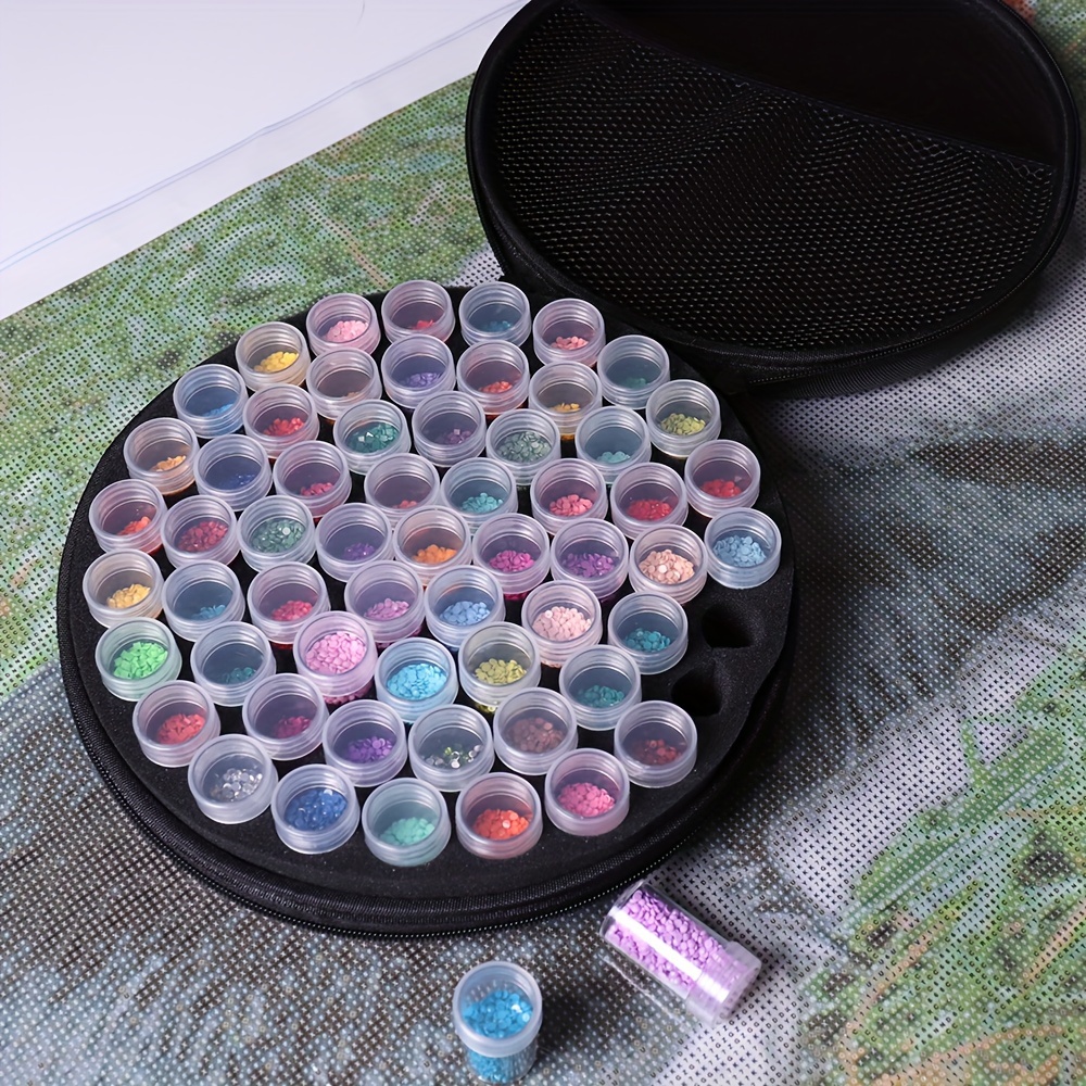 5D Diamond Painting Storage Box 60-Slot Diamond Painting Accessories Tools  Jewelry Bead Storage Jar Ring