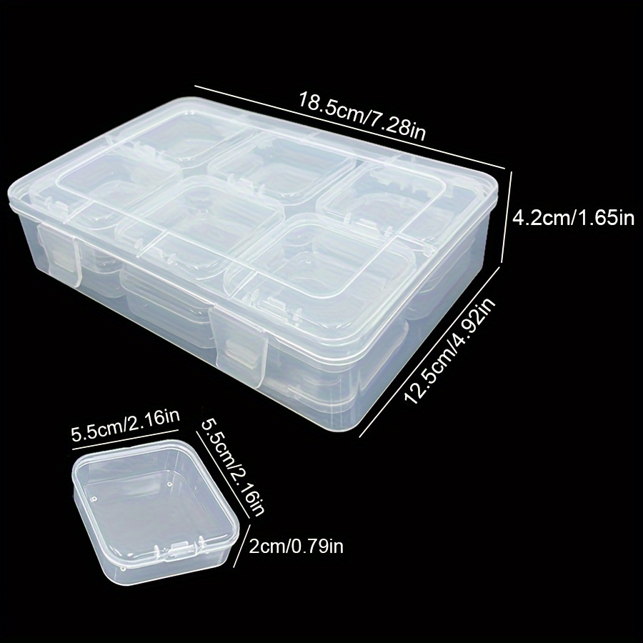 14pcs/set Pequeña Caja Almacenamiento Transparente Estuche - Temu