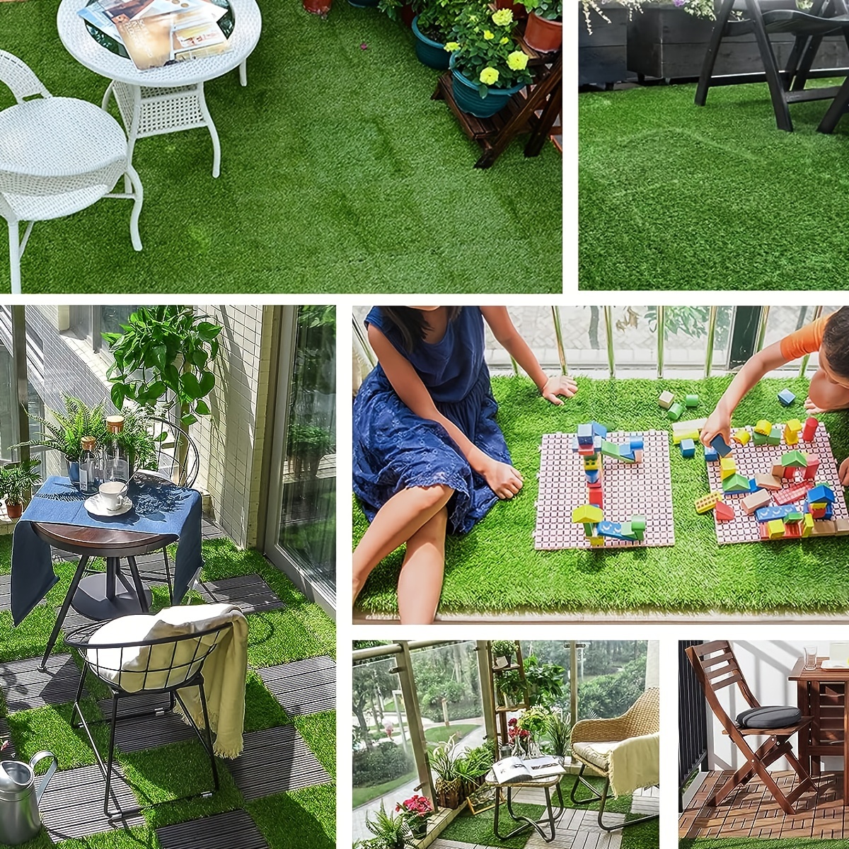 1pc Artificial Grass Design Table Runner, Green Plastic Fake Grass