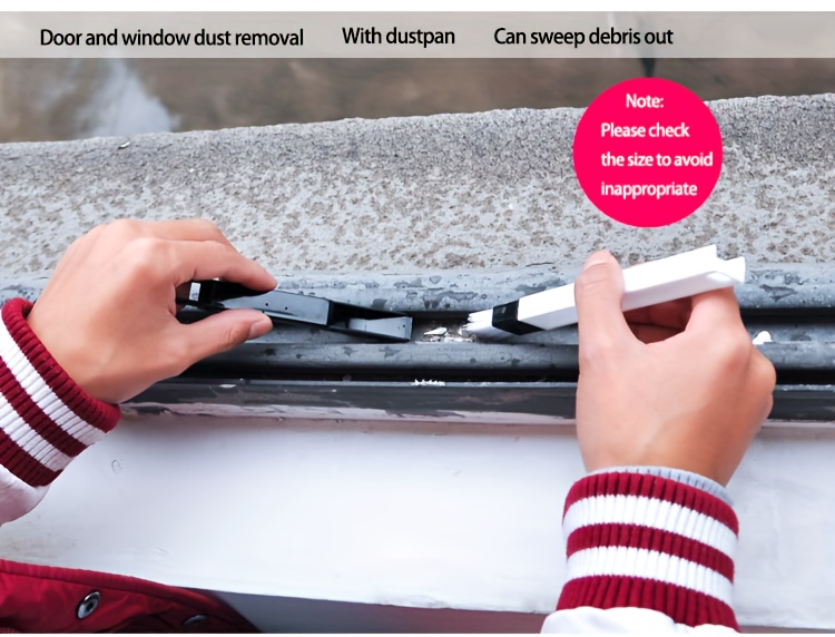 Multifunctional Window Groove Cleaning Brush & Keyboard Cleaner - Ergonomic Design, Durable Plastic, Multi-Tool for Dust, Grease, Debris - Ideal for Home Office, Kitchen, Bathroom, Bathroom Accessories, Ergonomic Cleaning Tool, Easyclean Material
