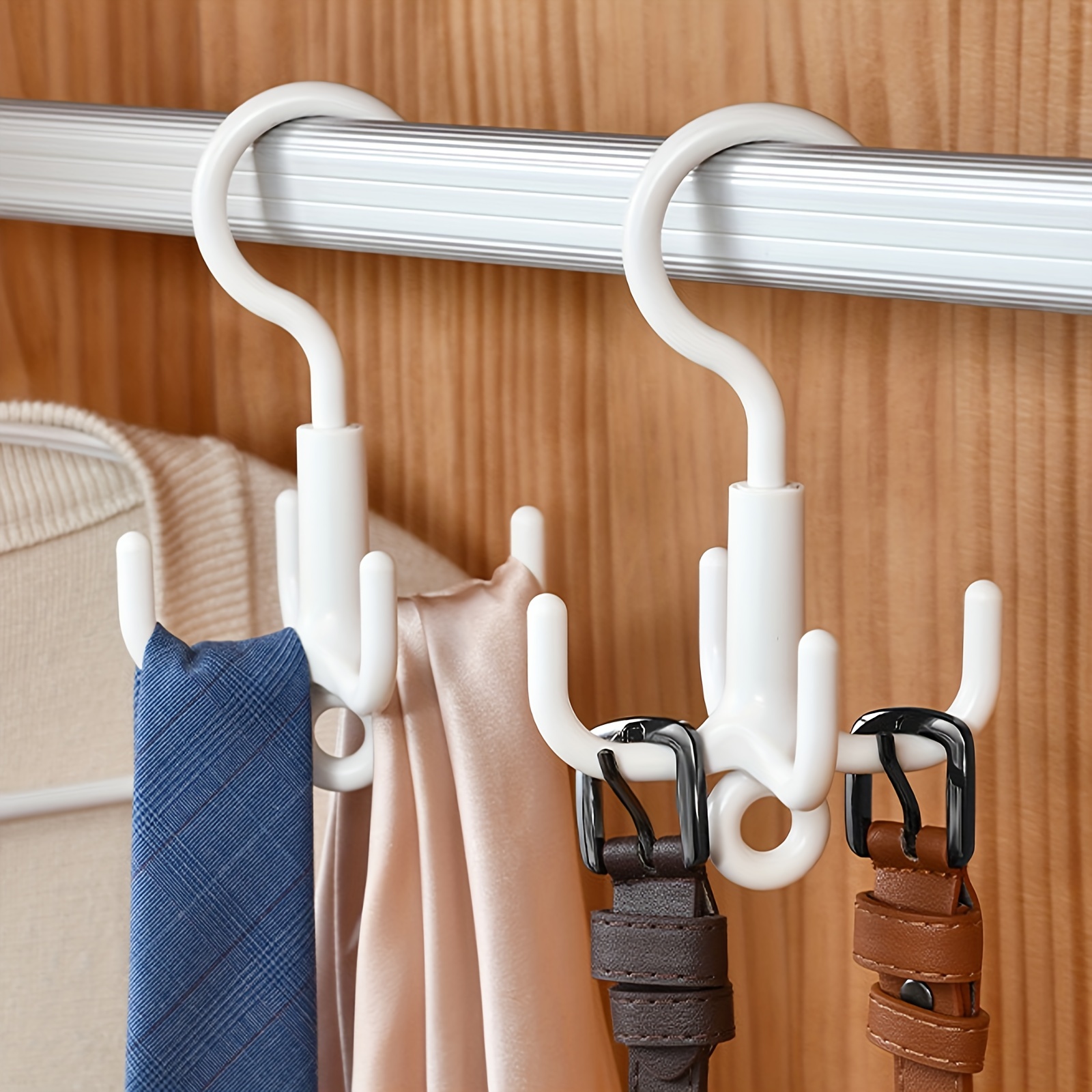 Space Saving Rotated Hangers Hooks Wardrobe Clothes Rack Organizer