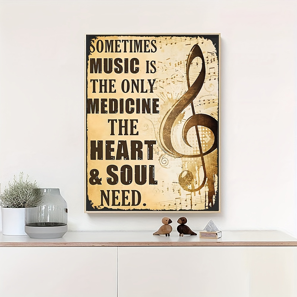 Musical Note Painting On Canvas Wall Art