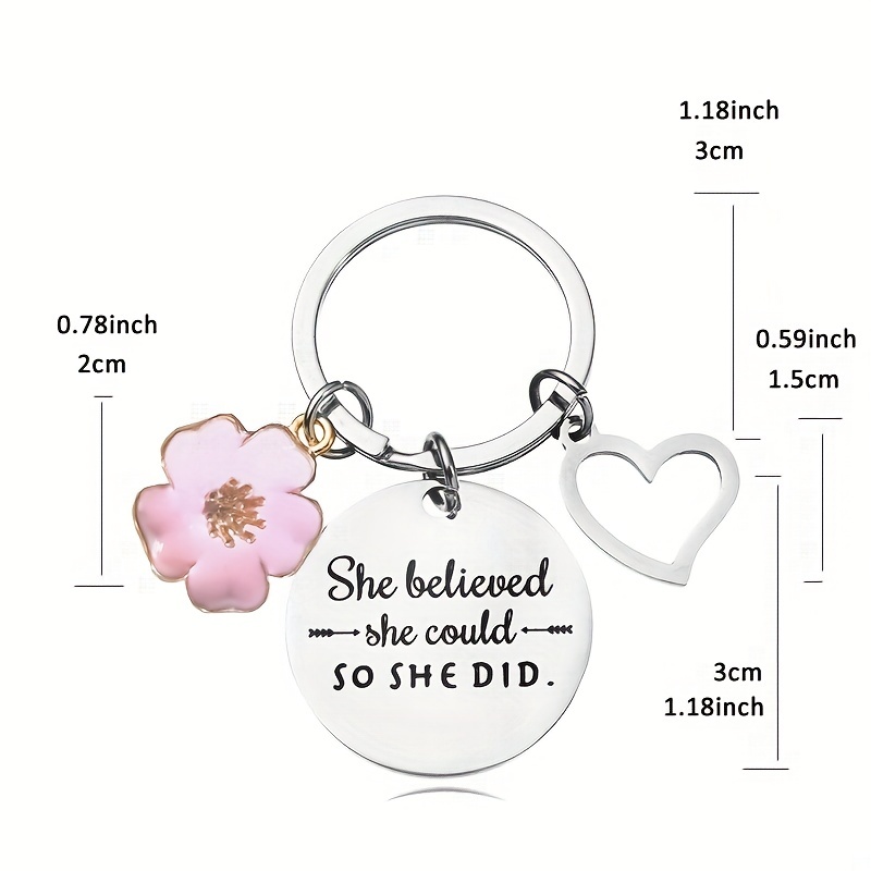 Keychain Key Ring Flower Women, Flower Keychain Keyring