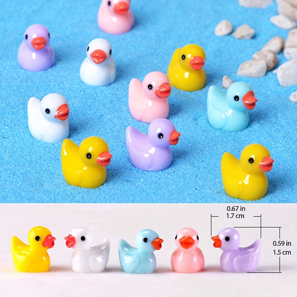 Mini Resin Ducks For Crafts Colorful Tiny Ducks 6 Colors - Temu