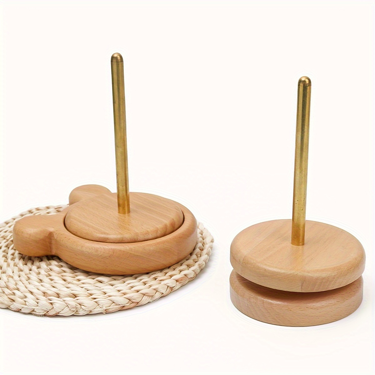 1set Wooden Yarn Holder For Knitting And Crocheting Rotatable Yarn Ball  Stand Holders Crochet Gift For Knitting Lovers Wooden Yarn Spinner For  Crochet
