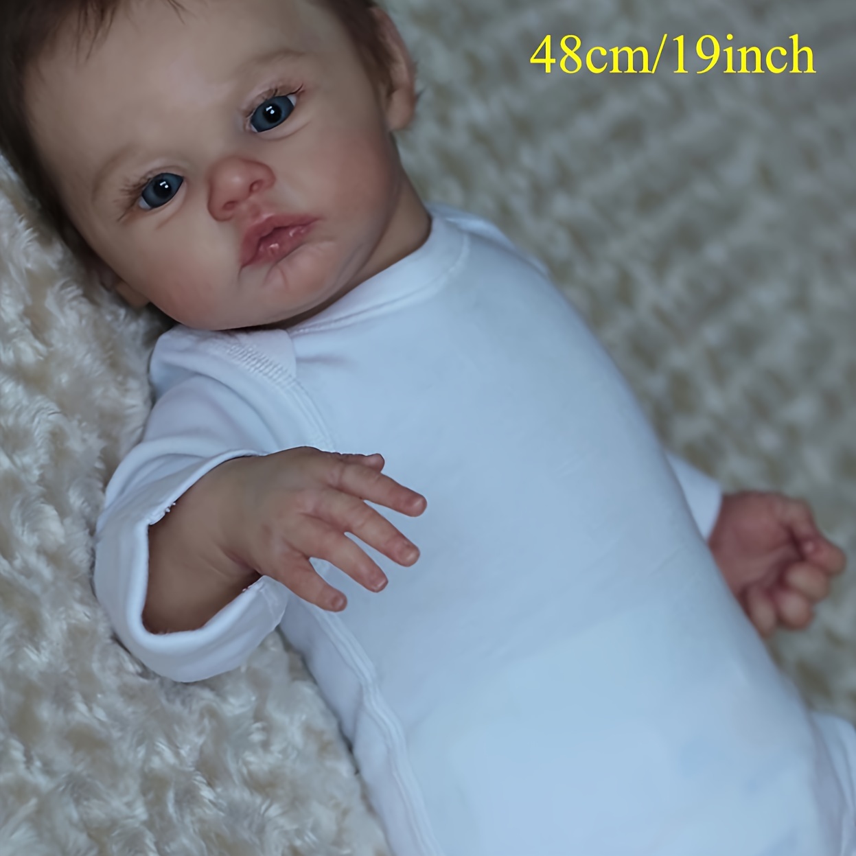 48cm Bebes Reborn Doll Silicone Reborn Baby Doll Adorable Lifelike