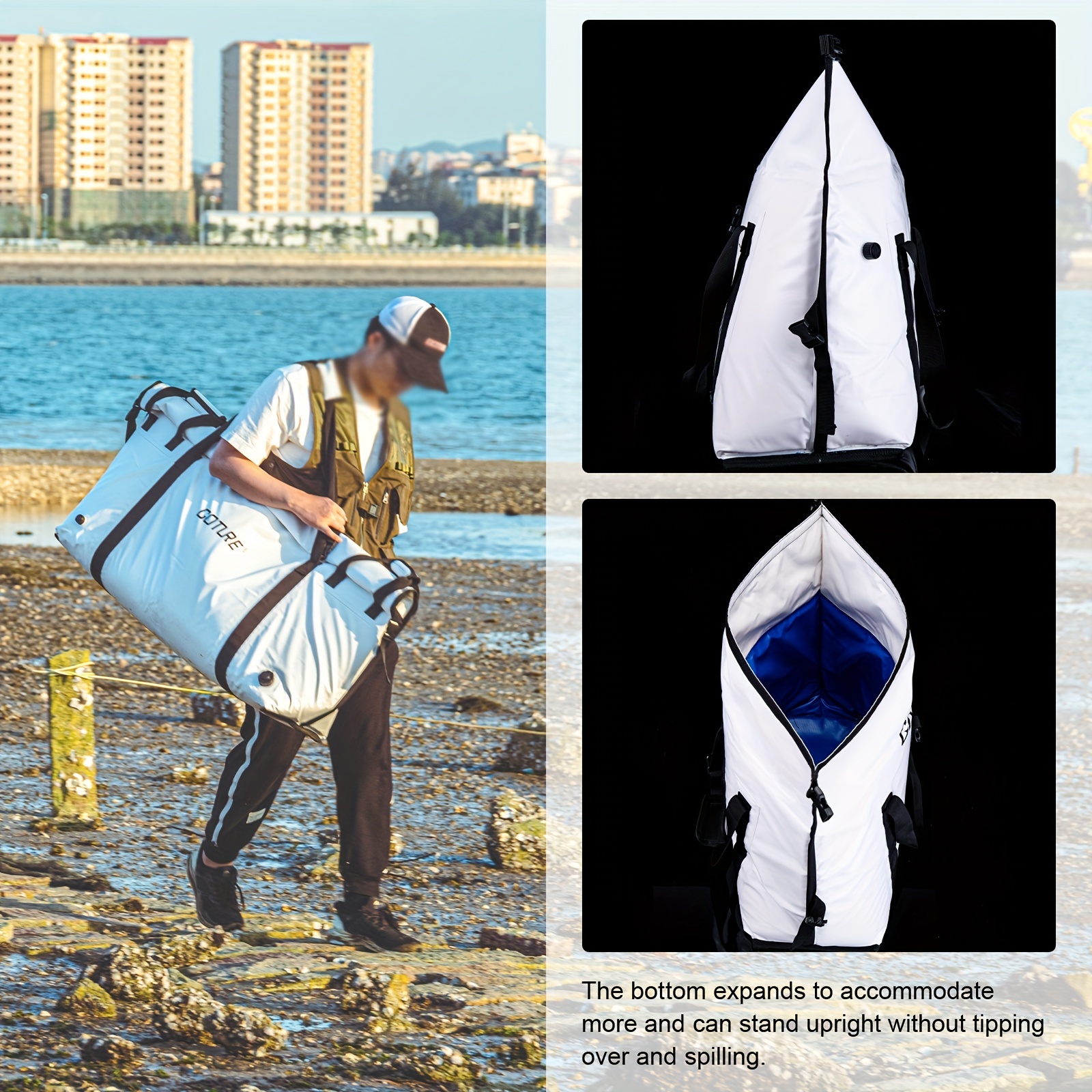 Insulated Fish Cooler Bag Leakproof Portable Fishing - Temu Australia